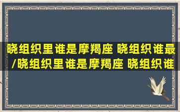 晓组织里谁是摩羯座 晓组织谁最/晓组织里谁是摩羯座 晓组织谁最-我的网站